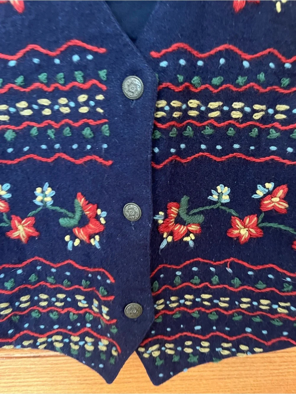 Vintage homemade grannycore charming navy